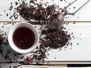 Directly Above Shot Of Tea On Table