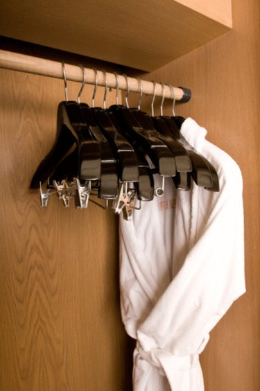 Measure your closet to determine how high to hang the rod.