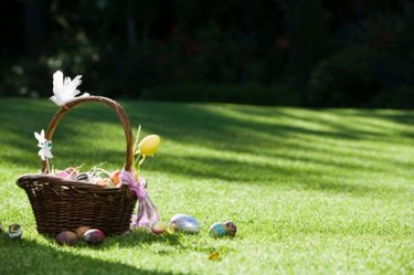 Easter Egg Basket Easter Egg Hunt Baskets Easter Grass - Temu