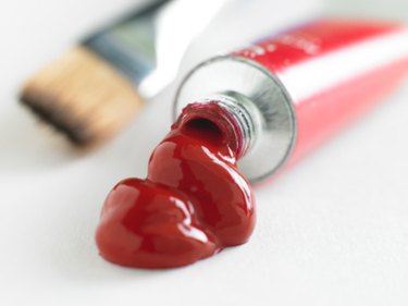 Deep Red Acrylic Paint