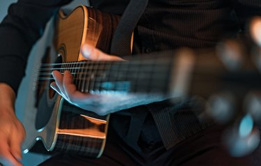 Man playing acoustic guitar