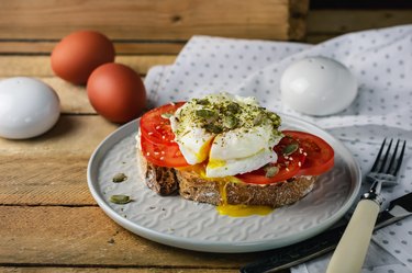 Poached Egg with Tomatoes.