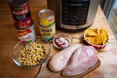 Ingredients for chicken enchilada soup
