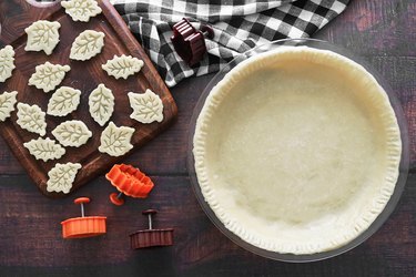 Press the pie crust into a pie dish