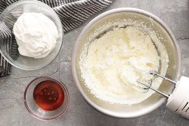 Beat heavy whipping cream