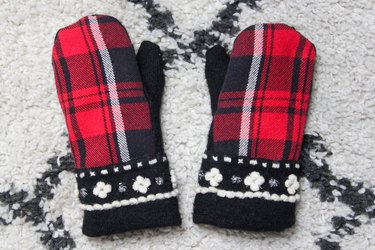 flannel mittens