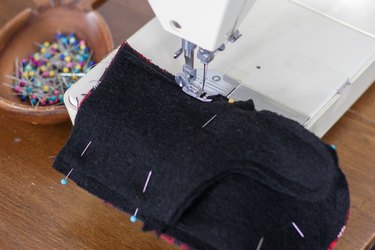 Take an old flannel shirt that's been hanging around the thrift store or maybe even a loved ones old shirt to create some mittens.