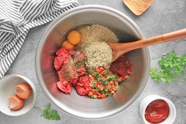 Combine meatloaf ingredients