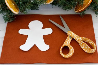 Cut out the gingerbread man pattern