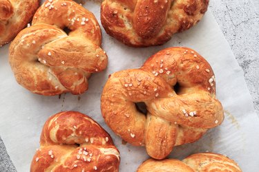 Homemade baked soft pretzels