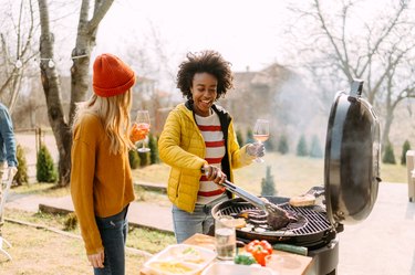 Preparing a classic July 4th barbecue with my bestie