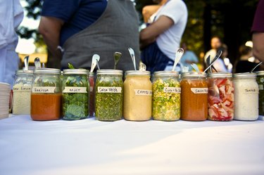 Jars of Toppings and Condiments