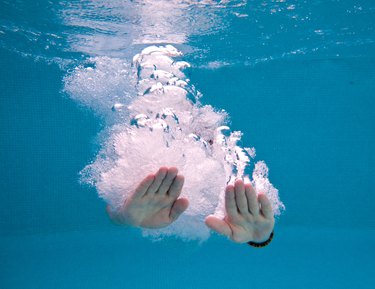 Jumping headlong into pool