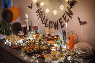 Halloween food table