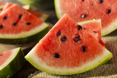 Slices of ripe, healthy watermelon ready to eat