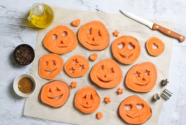 Sweet Potato Carving Funny Faces