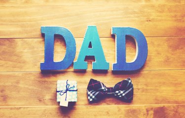 Father&#39;s day celebration theme with DAD letters