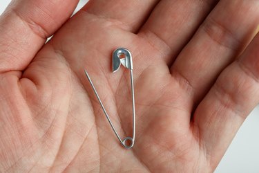 silver safety pin