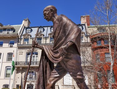 Gandhi Statue Indian Embassy Embassy Row Washington DC