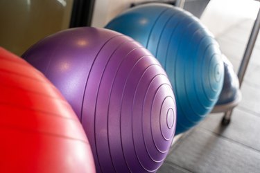 rubber yoga ball for exercise