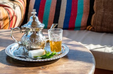 Image of Traditional Mint Tea Drink from Marrakesh Morocco