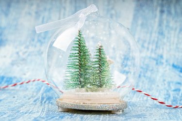Christmas Glass Ball with Christmas Trees Inside, Christmas Tree toy