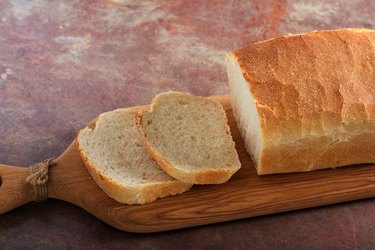 Country farmhouse white sourdough bread loaf