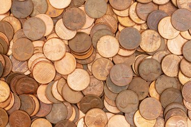 Lots of pennies, money background