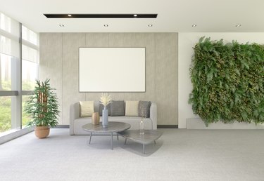 Modern office with vertical garden