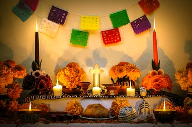 Mexican day of the dead altar "Dia de Muertos"