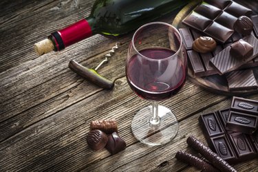 Red wine and dark chocolate