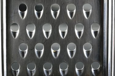 Closeup of grating utensil