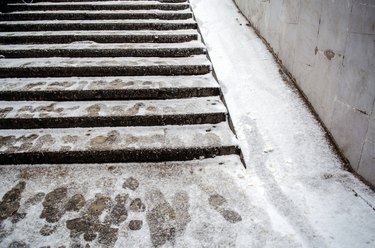 Icy stairs