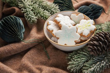 Christmas homemade gingerbread cookies