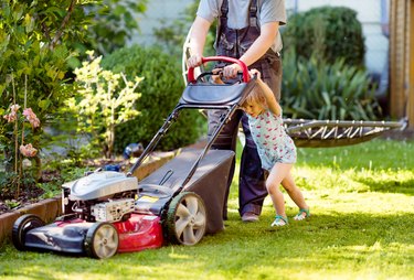 Lawn Mower Mowing Dad Father Bucket Hat