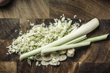 Ingredient for making green curry paste - lemongrass