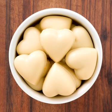 White chocolate hearts