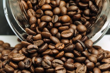 Coffee Beans in a Glass Canister