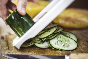 Raw Vegetable Preparation, Mandolin Cucumber 1