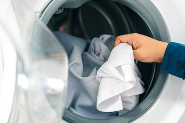 Taking clothes out of dryer