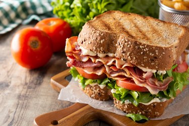 BLT sandwich and fries