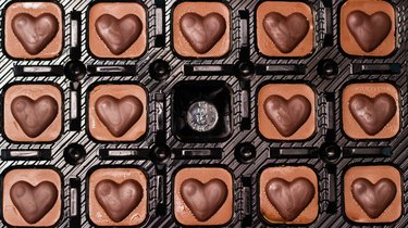 Hearts of chocolate