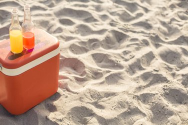 Cocktails on the beach being enjoyed during a day time party