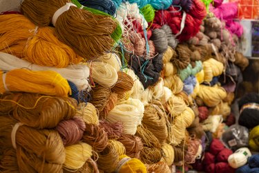 Wool Yarns in Various Colors