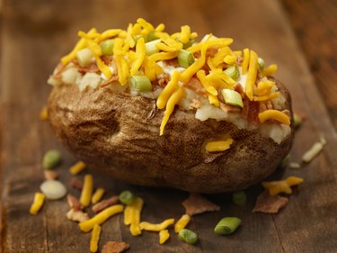 Baked potato with toppings