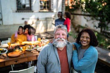 Portrait of senior couple at home