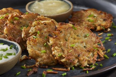 Potato pancakes on a plate