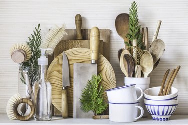 A Serene Zero Waste Kitchen Scene Close-Up