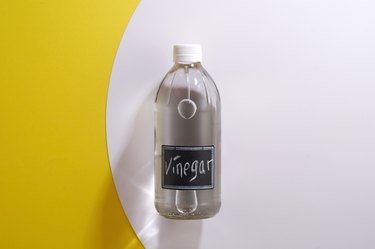close up bottle of white vinegar