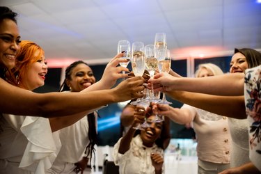Group of women celebrating the new year